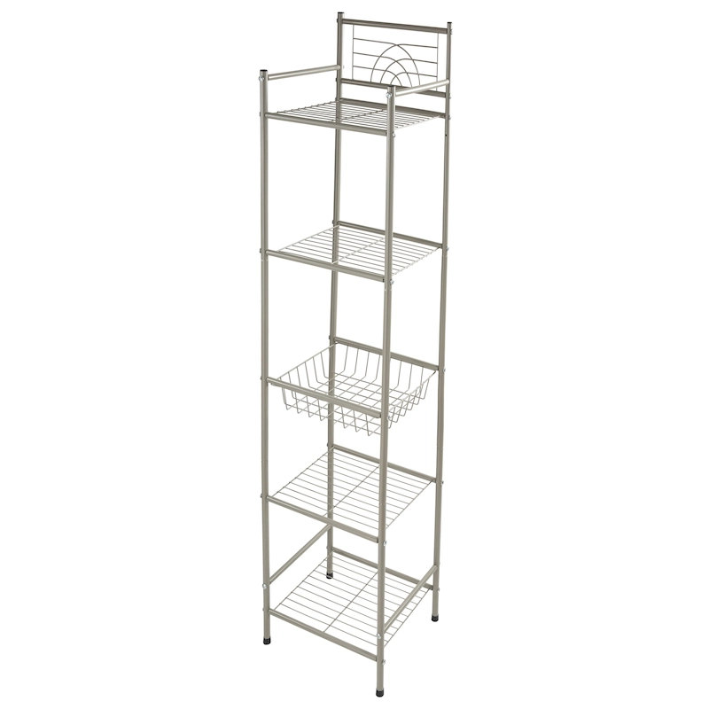 Bath Bliss 5 Tier Storage Shelf in Oil Rubbed Bronze - 13x11.6x58.7