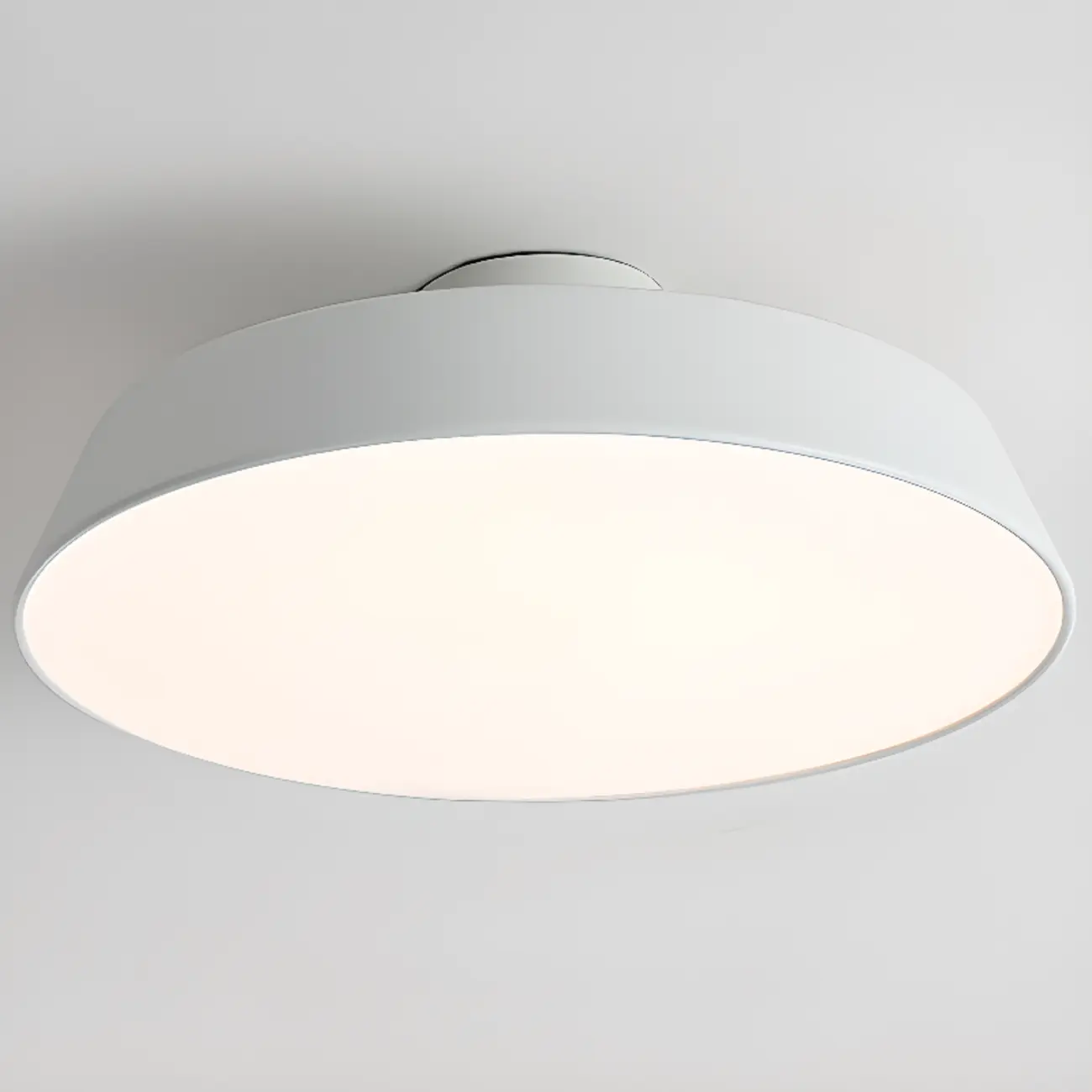 Modern Metal Drum Dimmable Semi Flush LED Ceiling Light