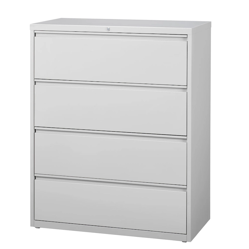 8000 Series 42 Wide 4-Drawer Lateral File Cabinet, Light Gray
