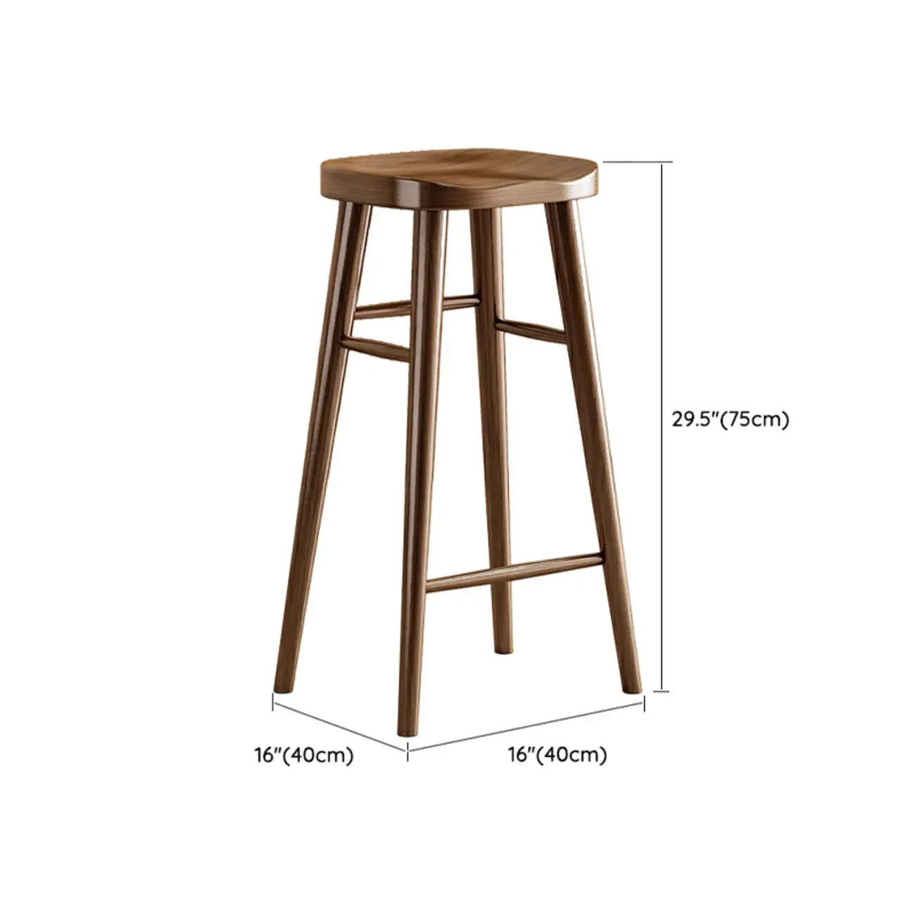 Modern Pine Wood Bar Set with Upholstered Chairs