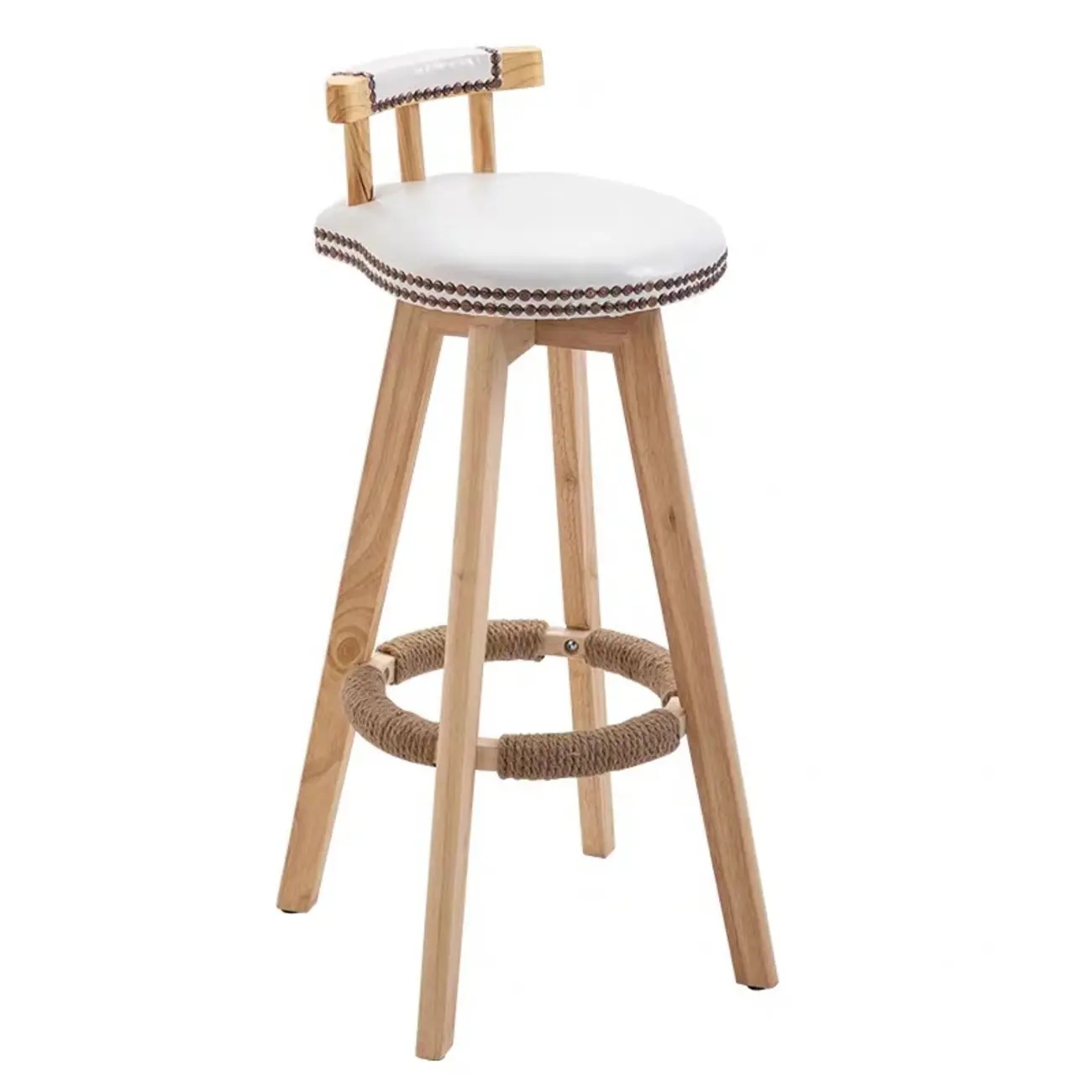 Bar Height Swivel Leather Modern Bar Stools