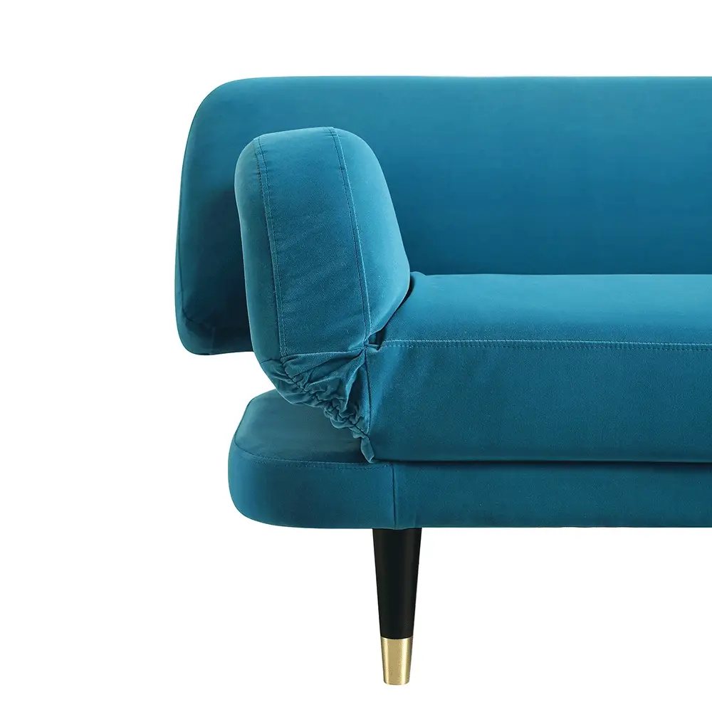 2-Seater Sofa Bed, Teal Velvet