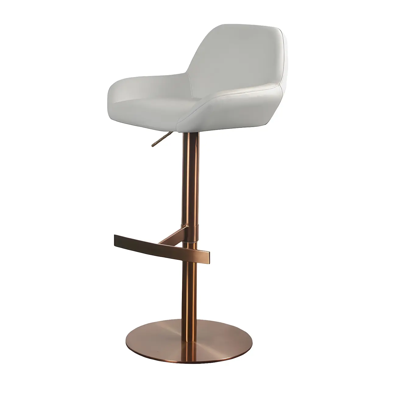 Glossy Metal Bucket Swivel Adjustable Bar Stools