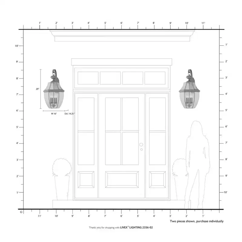 Livex Lighting Monterey 4 - Light Wall Light in Polished Brass