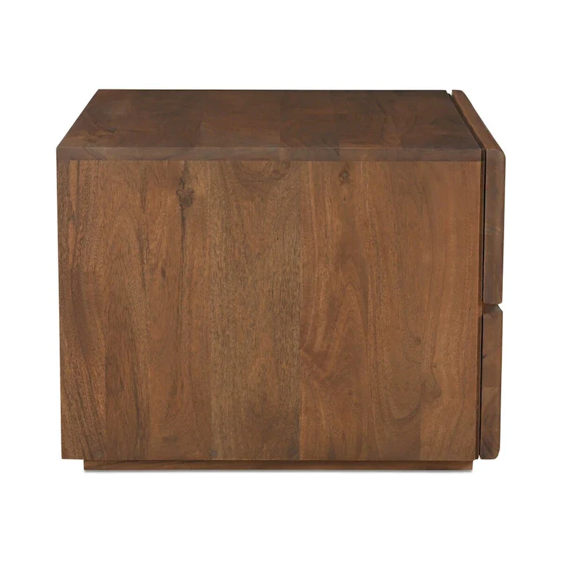 Wassai Live-Edge Acacia Wood 2-Drawer Nightstand