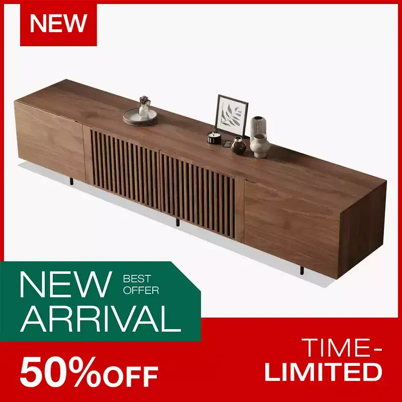 Luck Live Mid-Century Modern 70.87-inch TV standwalnut color entertainment center for living room bedroom