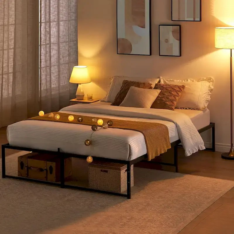 Metal Bed Frame with 13-Inch Under-Bed Storage