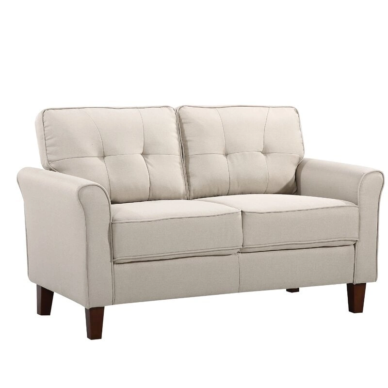 Kouchouk 54.5  Linen Flared Arm Loveseat