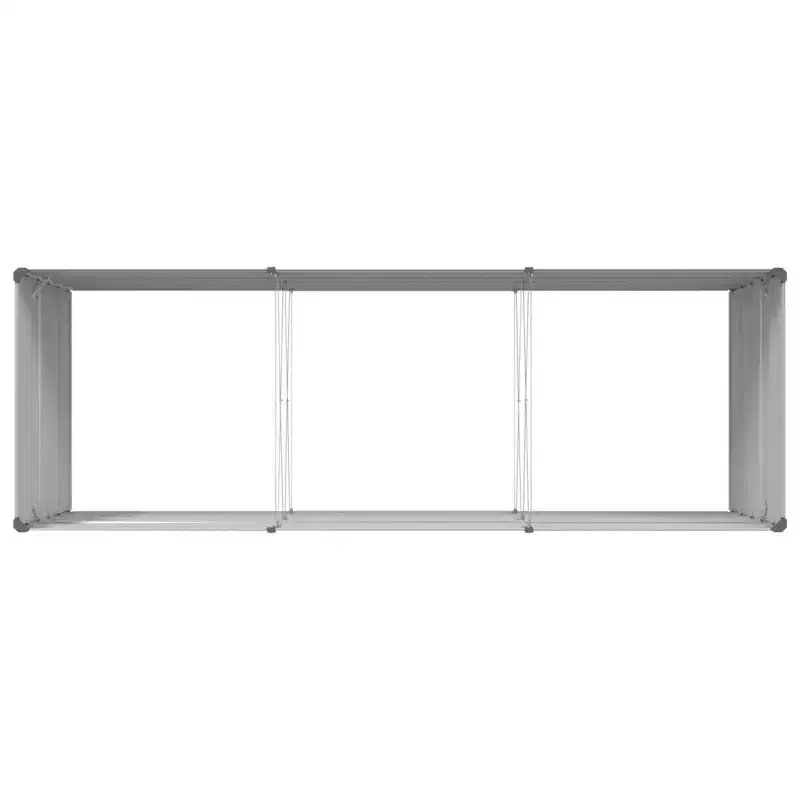 vidaXL Planter Light Grey 195 x 100 x 45 cm Galvanised Steel