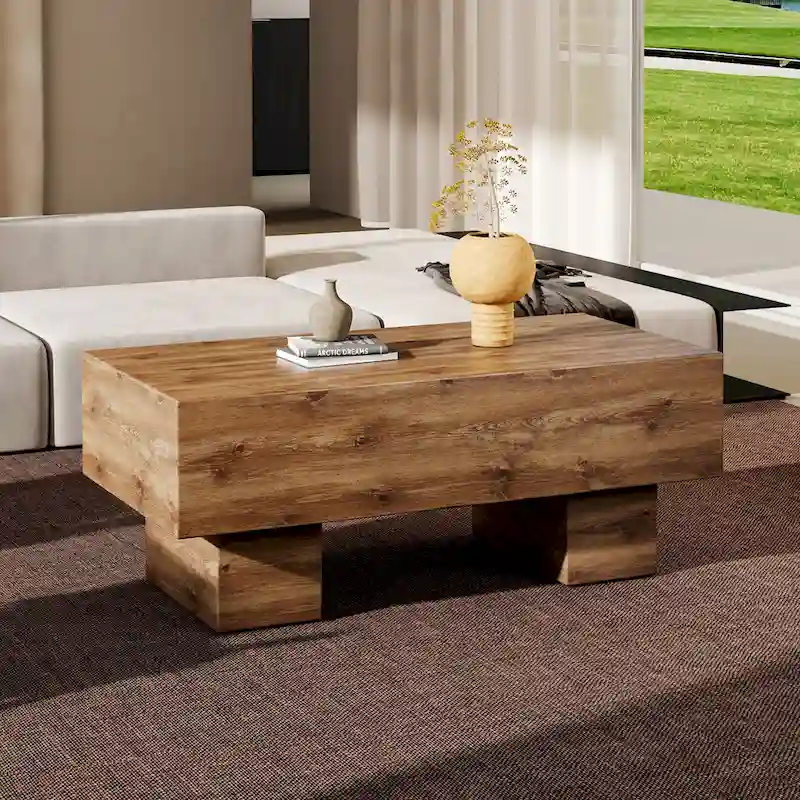 Modern Simple Texture Sticker MDF Coffee Table