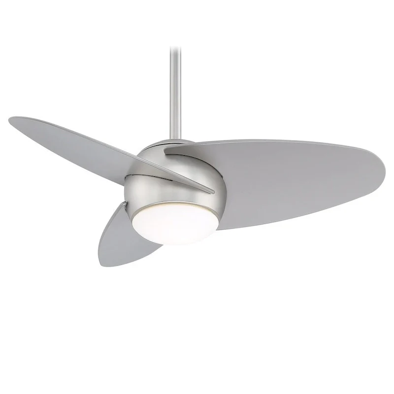 Minka Aire Slant Brushed Steel 3 Blade 36 Inch LED Ceiling Fan