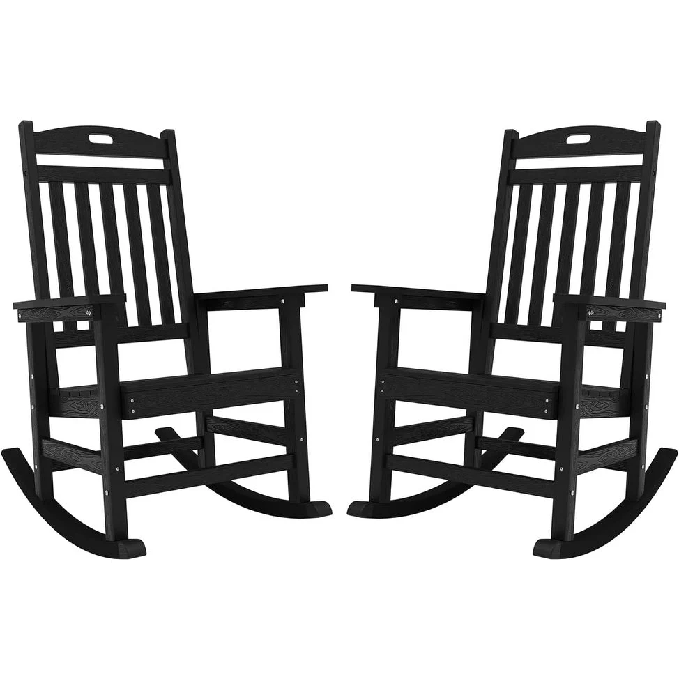 WINSOON All Weather Outdoor Rocking Chair, Set of 2