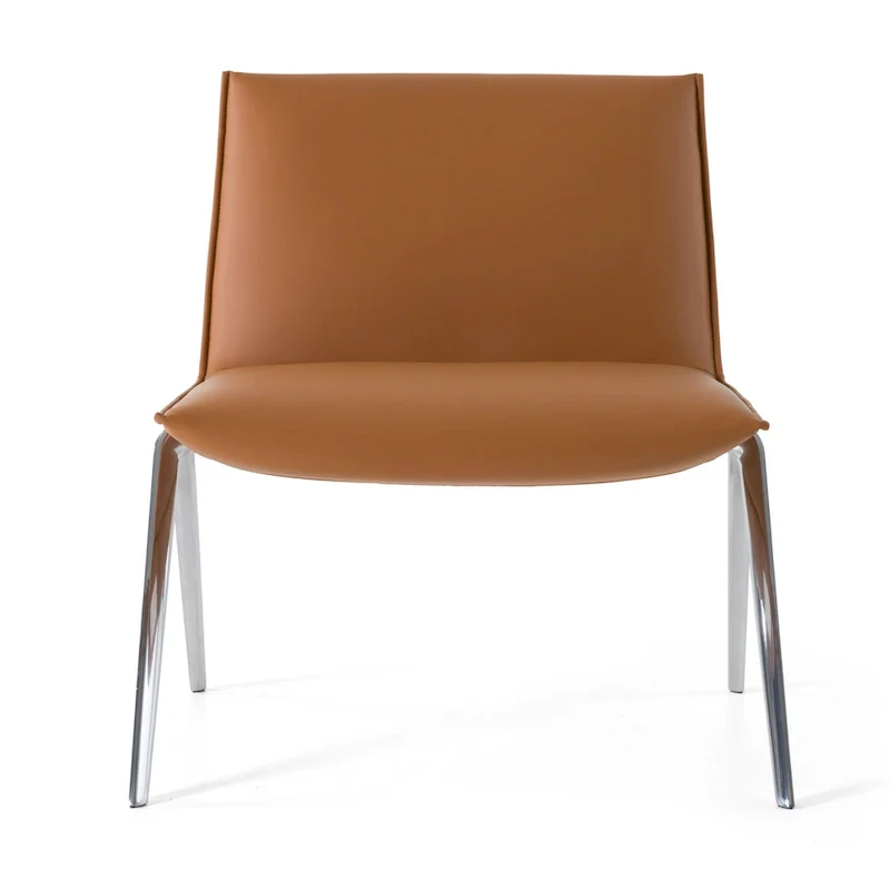 Modrest Cedric Modern Camel Vegan Leather Office Side Chair