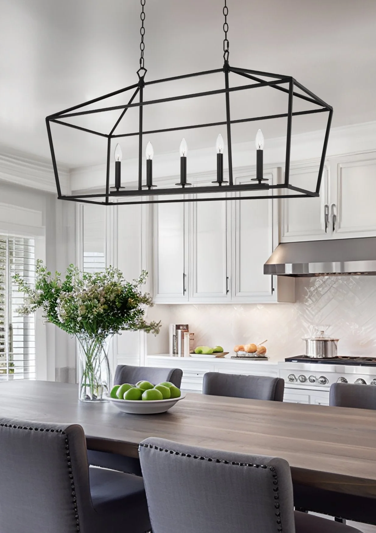 Burke 40 5-Light Large Modern Lantern Island Light