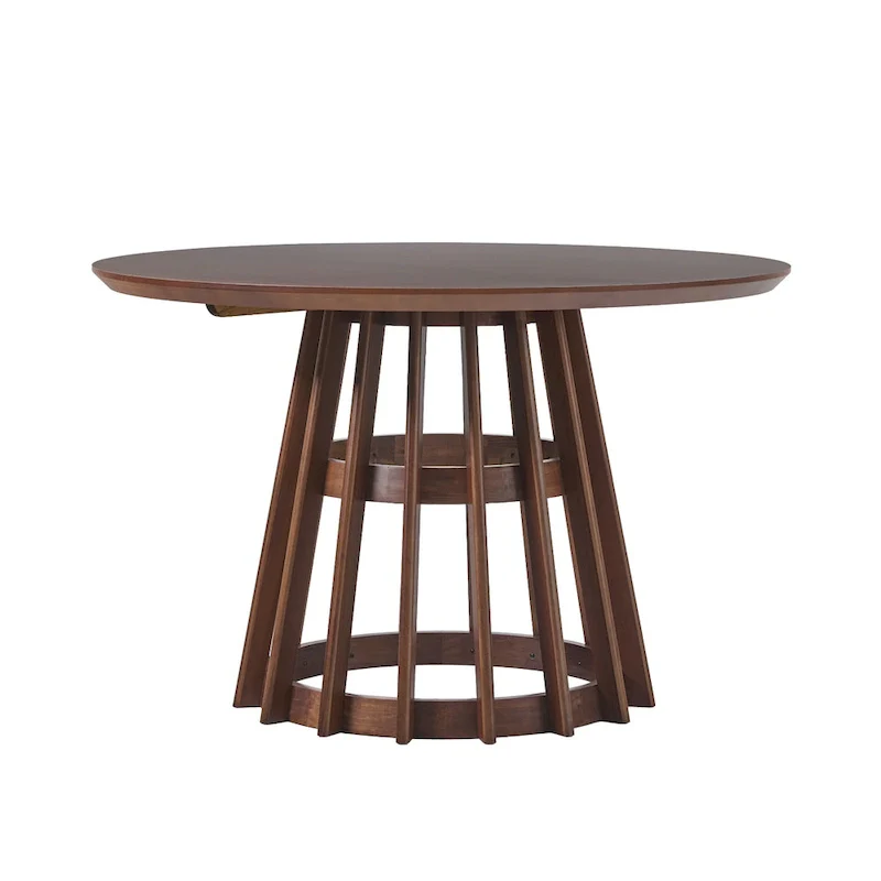 Middlebrook Designs 48 inch Round Slatted Wood Dining Table