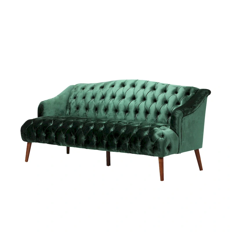 Adelia Modern Glam Tufted Velvet Sofa by Christopher Knight Home