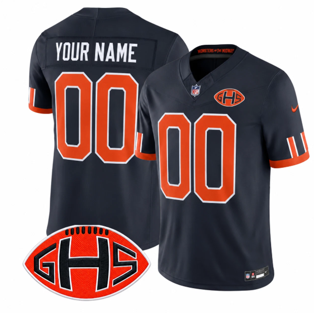 Chicago Bears Navy 2026 Rivalries Collection Stitched Limited Custom Jersey
