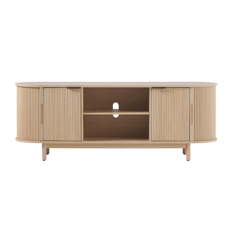 Middlebrook Modern Reeded 60-inch TV Stand with Rounded Edges