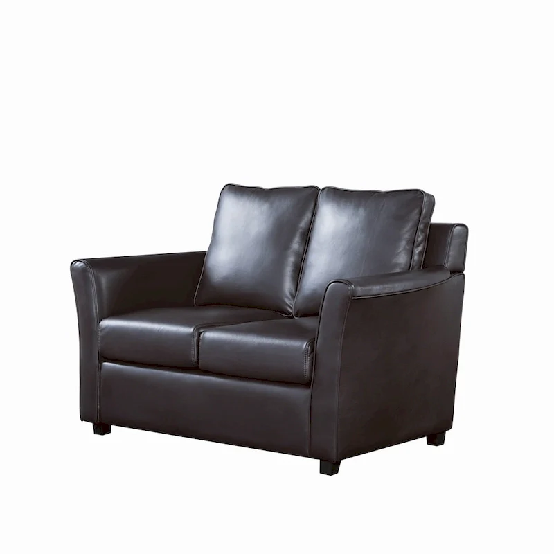 Contemporary Upholstered Flared-Arm Loveseat