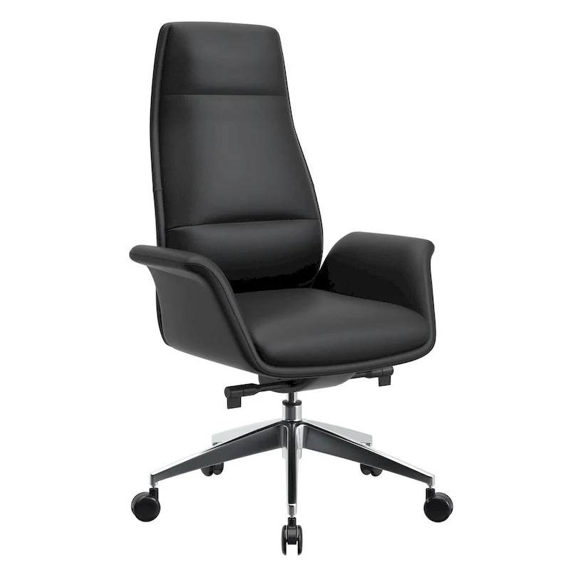Summit High-Back Leather Office Chair with Swivel and Tilt