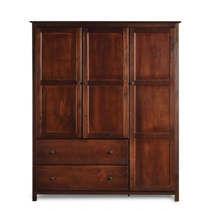 Cherry Wood Finish Bedroom Wardrobe Armoire Cabinet Closet - 72 H x 59.5 W x 21.5 D