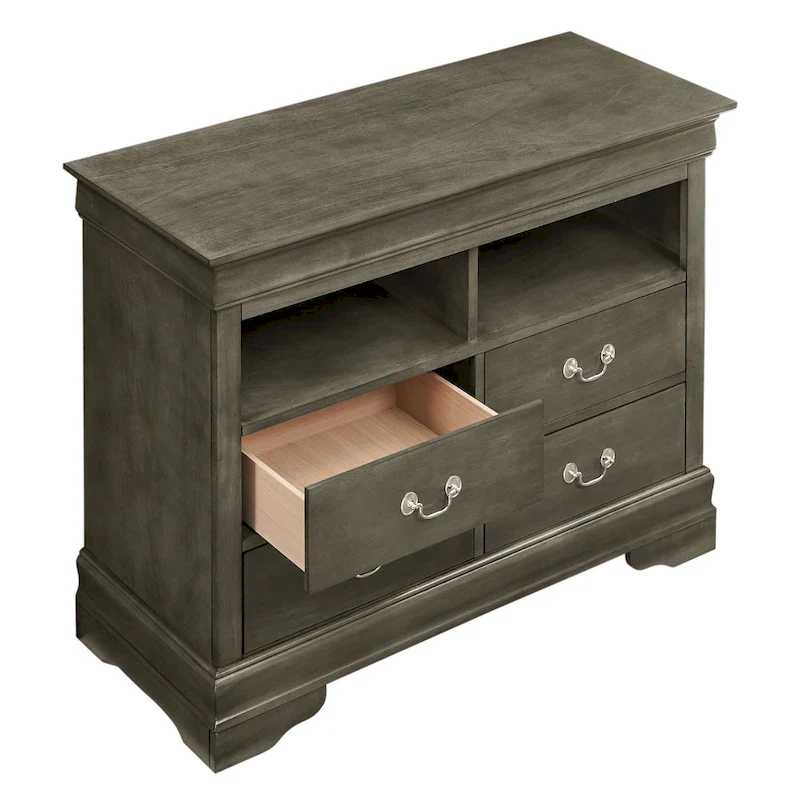 Louis Phillipe Wooden Media Chest