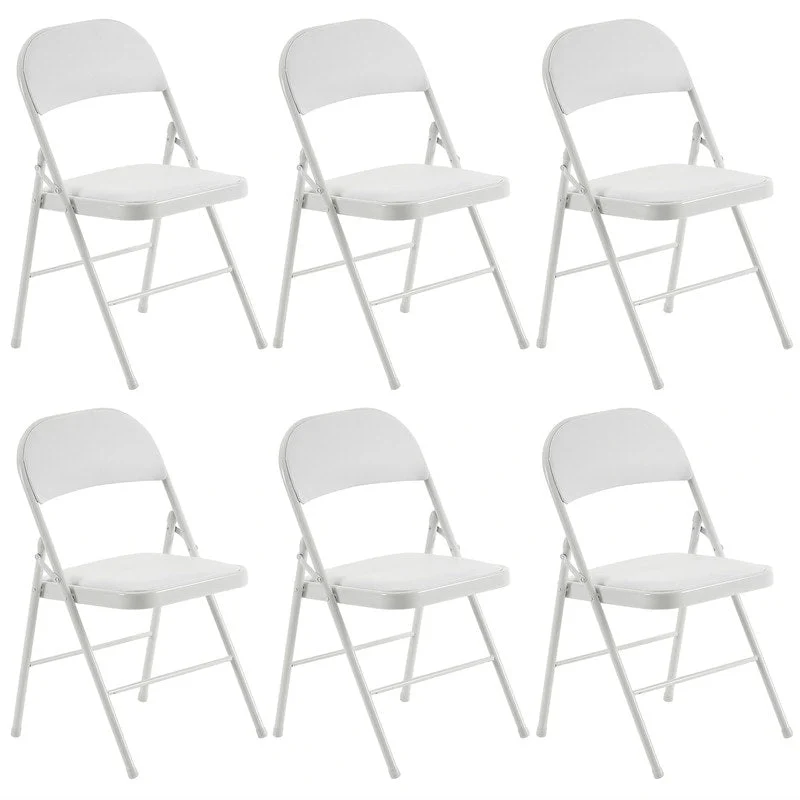 Elegant Foldable Iron & PVC Chairs for Convention & Exhibition White
