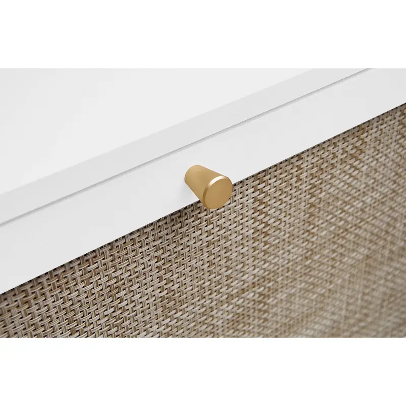 3-Door Shoe Rack with Rattan-Style Panels