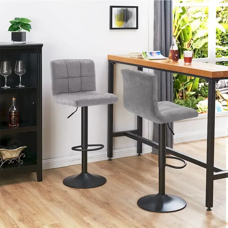 Swivel Adjustable Height with Armless Bar Stools