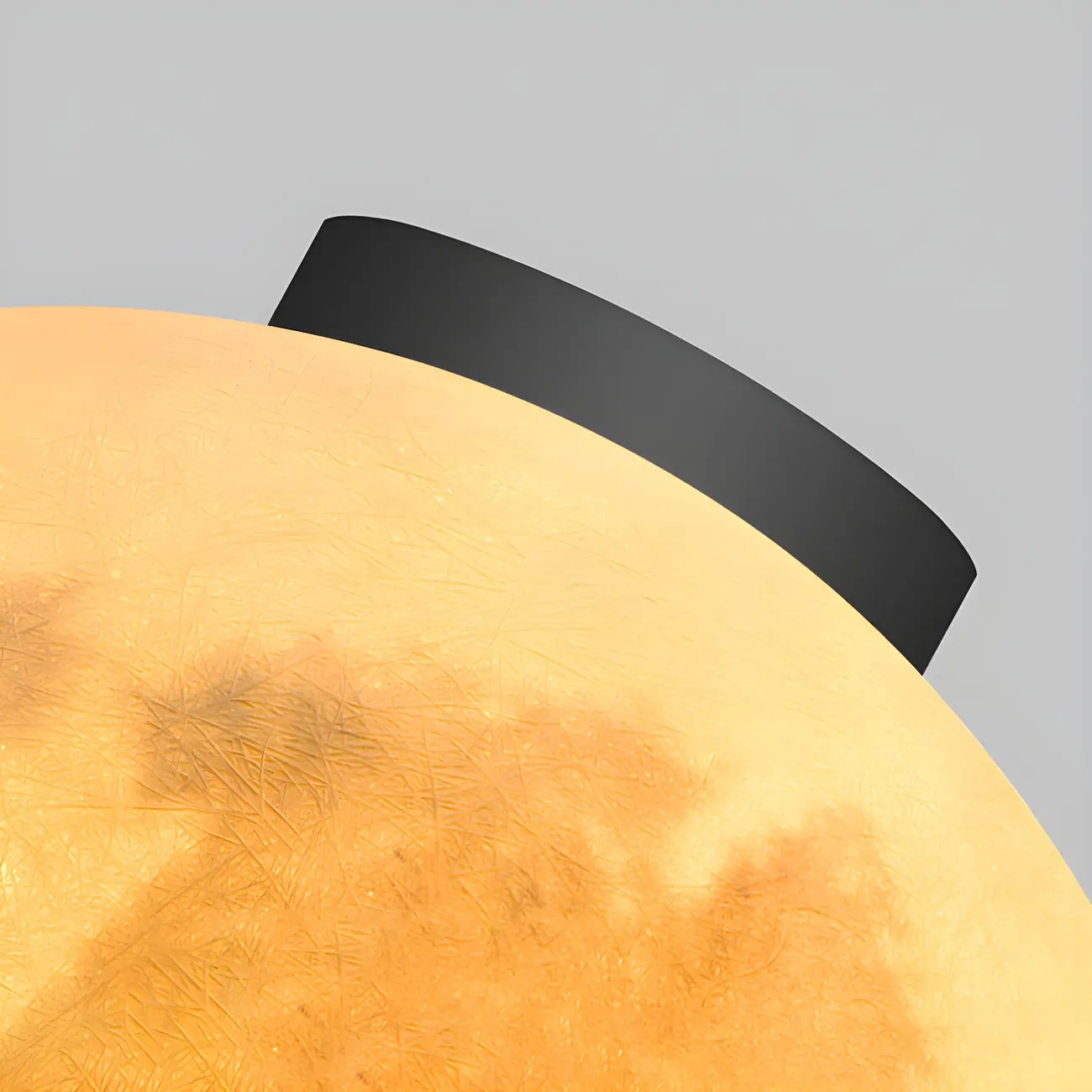 Yellow Moon-Theme Globe Resin Post Cap Light