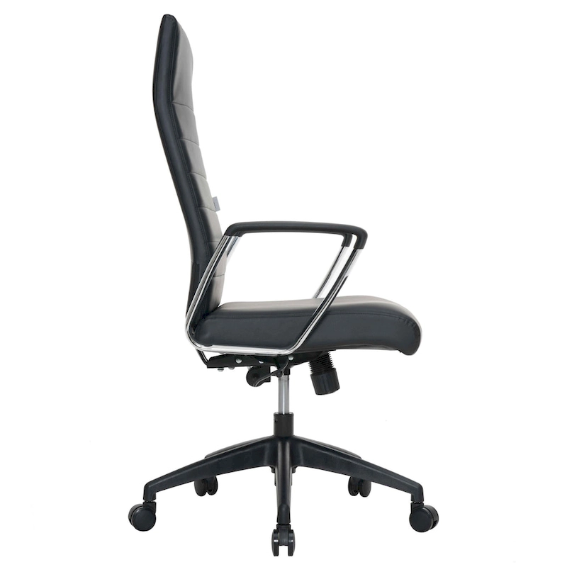 LeisureMod Hilton Modern High Back Leather Conference Office Chair