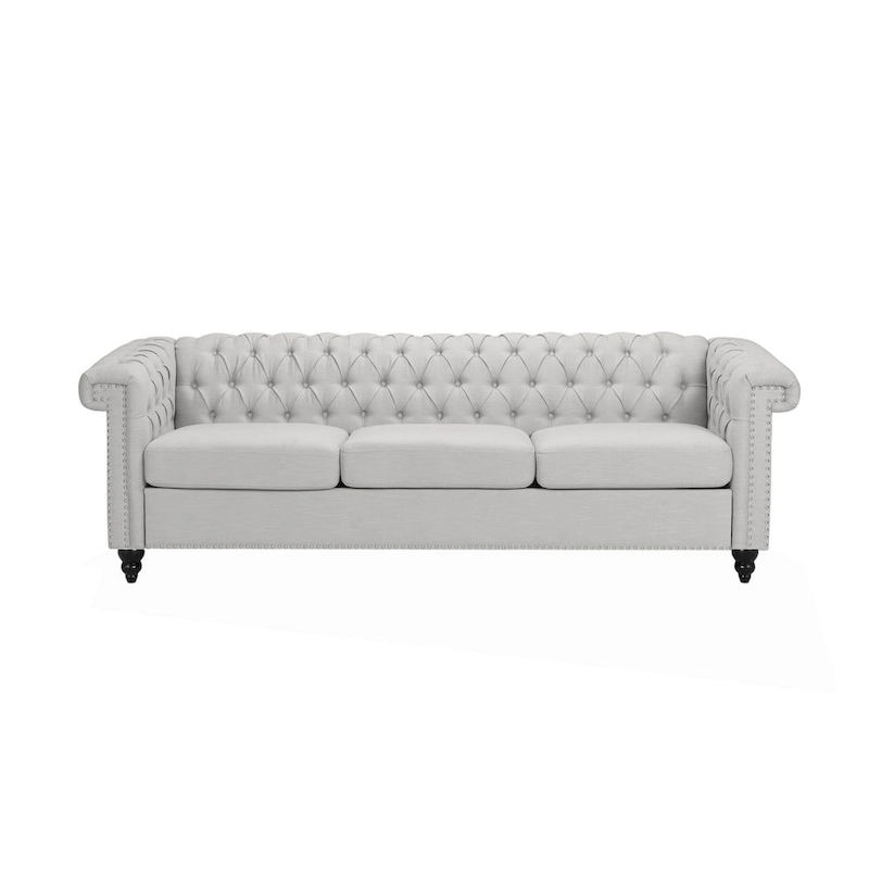 Parkhurst Tufted Grey Chesterfield Sofa by Christopher Knight Home