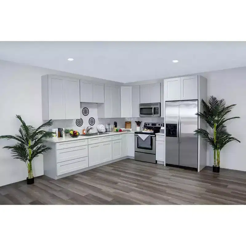 CASAINC 18 in. W x 24 in. D x 34.5 in. H Base Kitchen Cabinet with 3 Soft-Close Drawers  RTA Plywood Cabinets