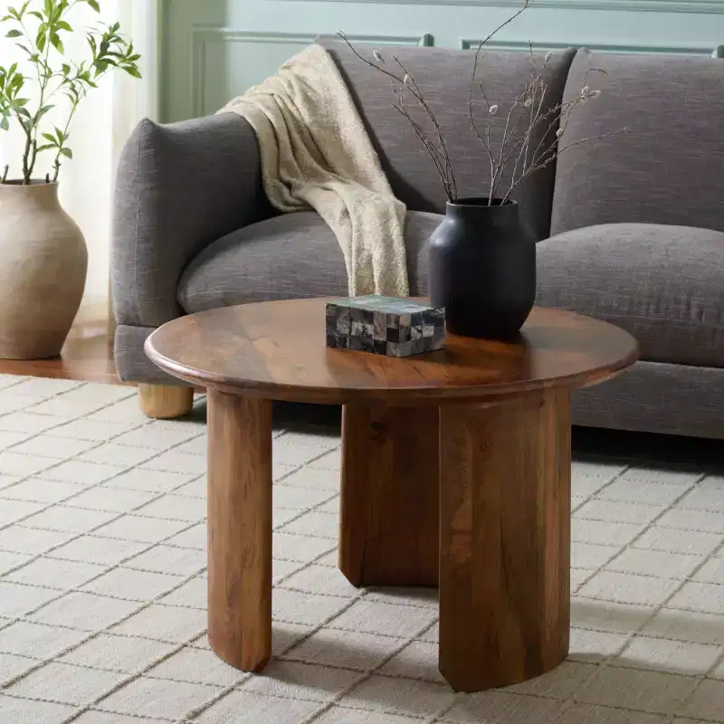 Bari Wood Coffee Table - COF3701A - Dark Brown - Safavieh