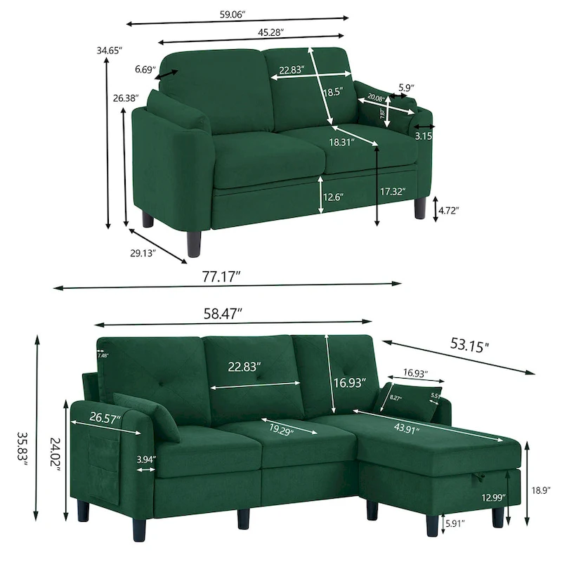 3 Piece Living Room Sets