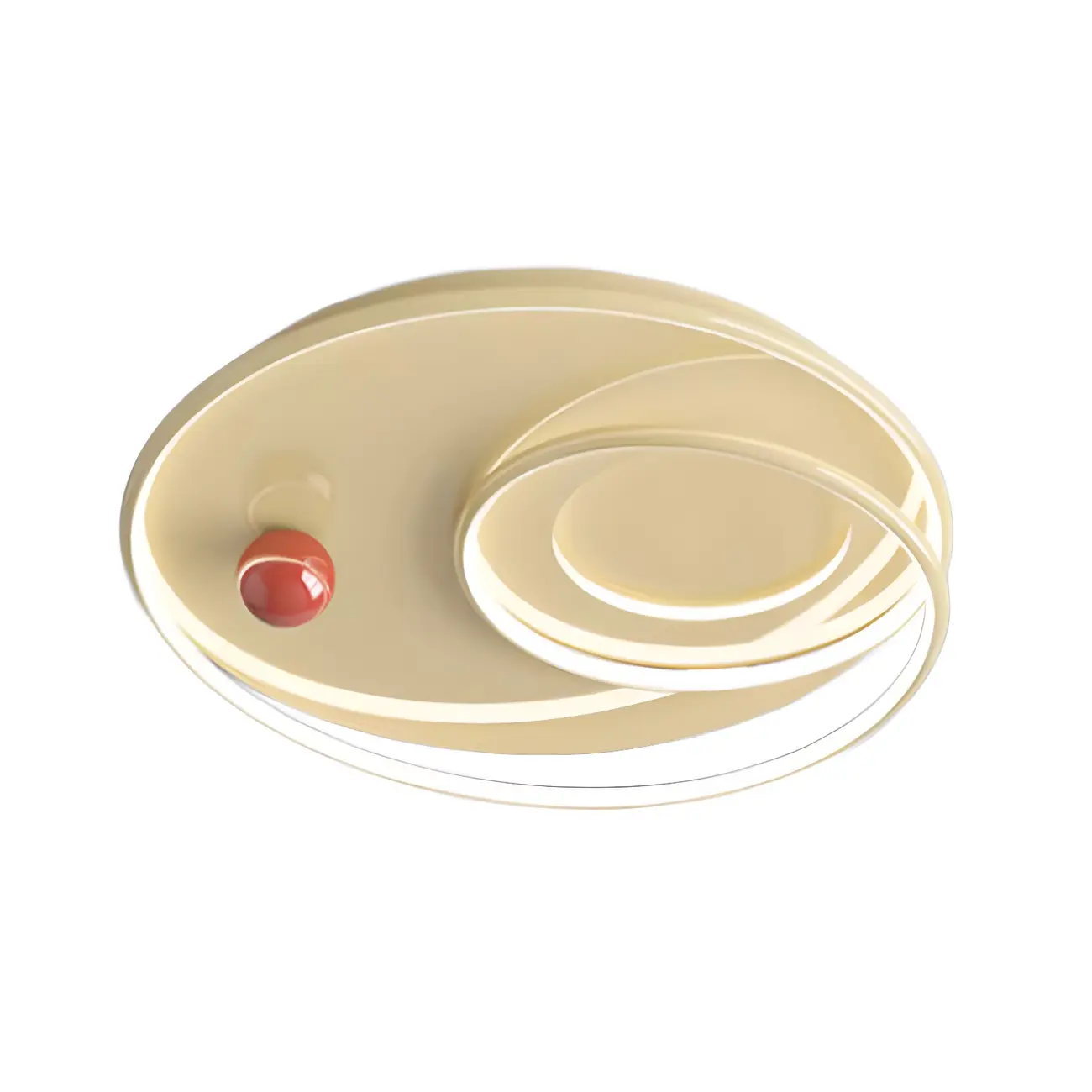 White Round Chic LED Dimmable Flush Mount Ceiling Light