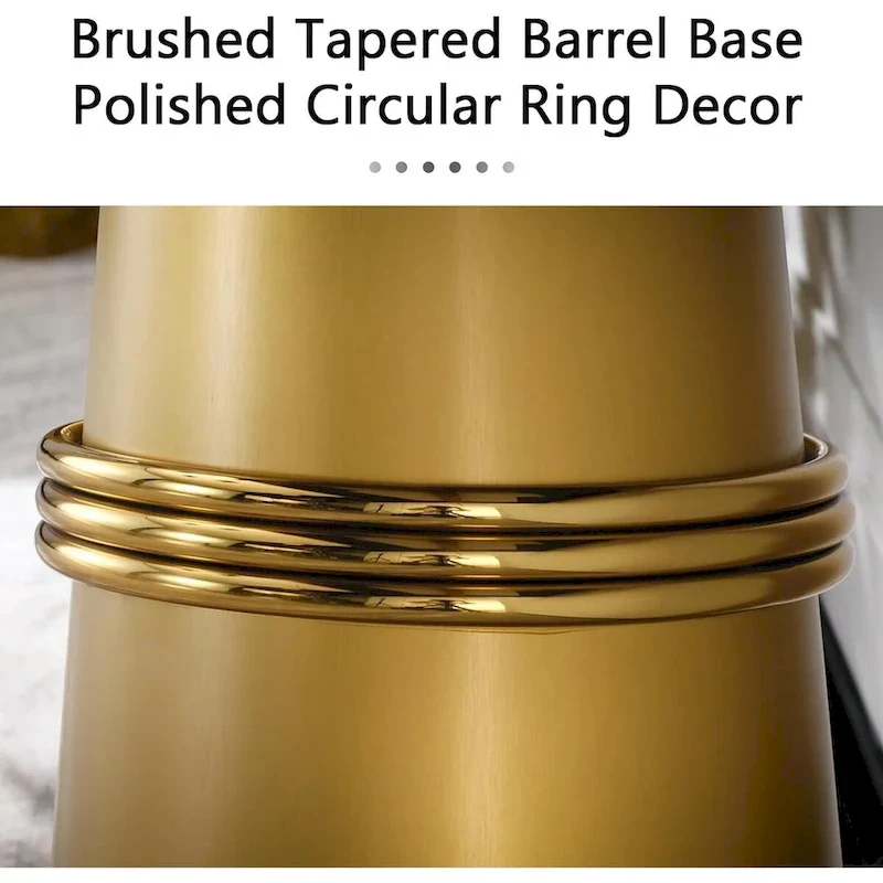 Glam 60 inch Rectangular Glass Console Table with Brushed Gold Stainless Steel Base