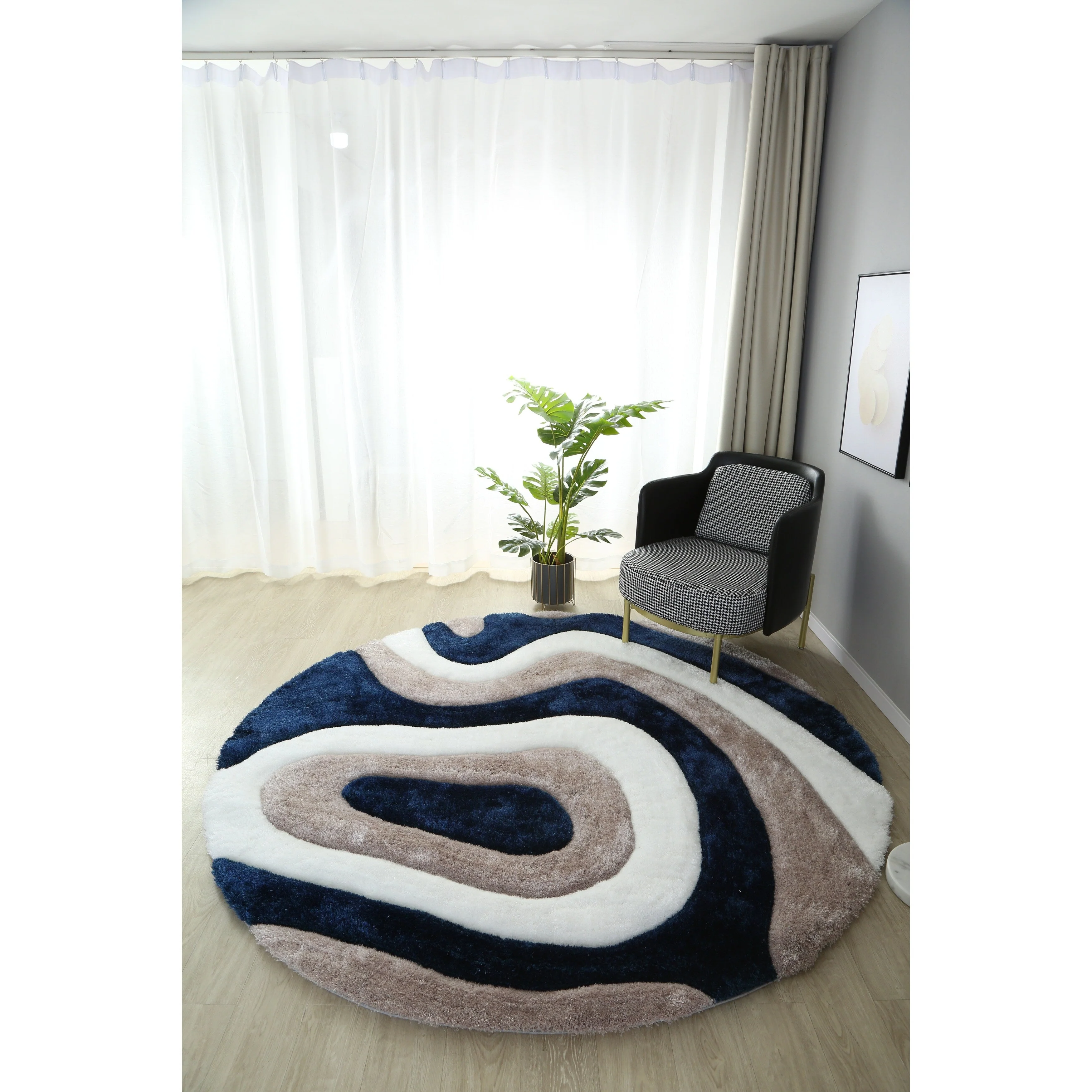 Mateos Shag Abstract Designed Area Rug