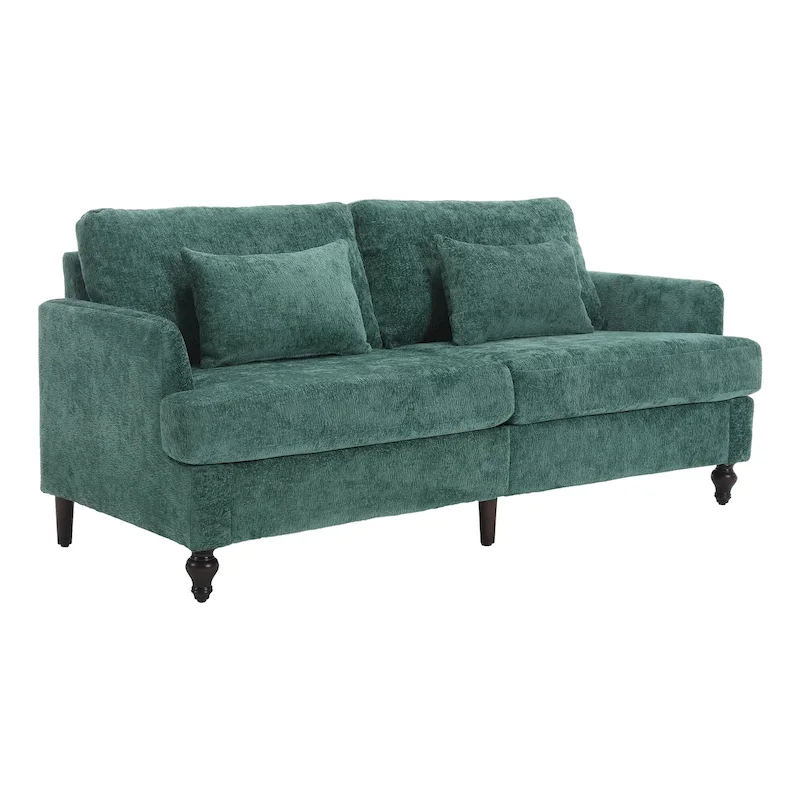 Modern chenille Fabric Loveseat,2-Seat Upholstered Loveseat Sofa Modern Couch