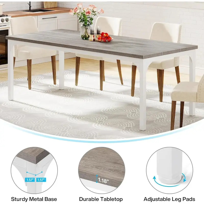 70.8 Inch Executive Desk, Large Office Computer Desk