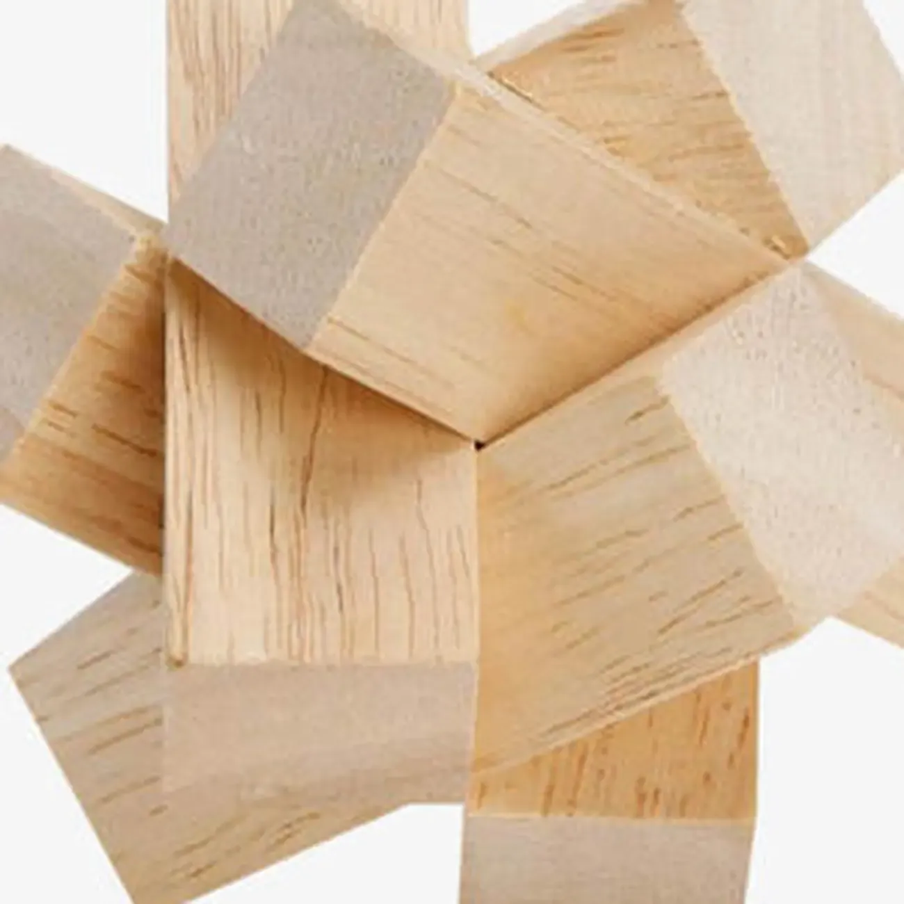 Scandinavian Rubberwood Nightstand with Drawers