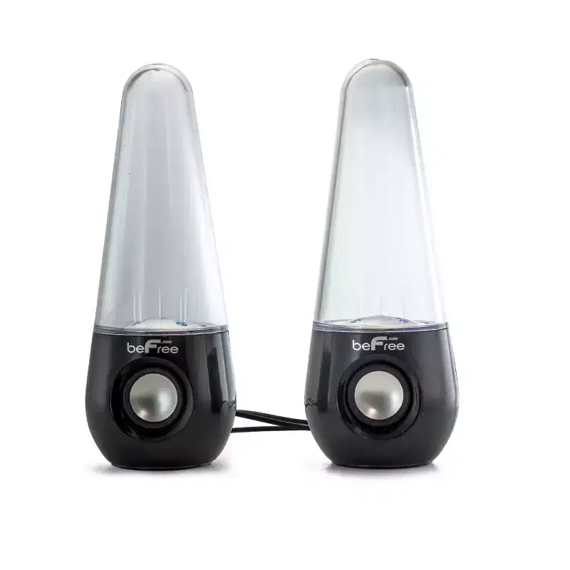 beFree Sound Bluetooth LED Dancing Water Multimedia Speakers in Black