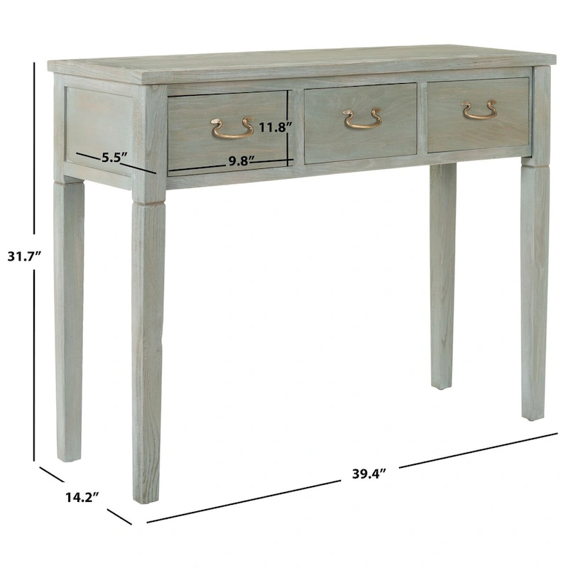 SAFAVIEH Marleine Antiqued Grey Console Table - 39.4  x 14.2  x 31.7  - 39Wx14Dx32H