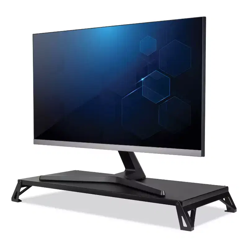 Lo Riser Monitor Stand, For 32 Monitors, 24 x 11 x 2 to 3, Black, Supports 30 lb
