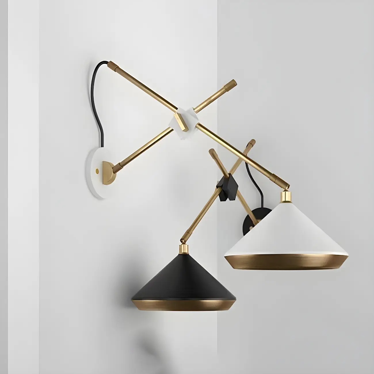 Modern Metal Adjustable Swing Arm Wall Light