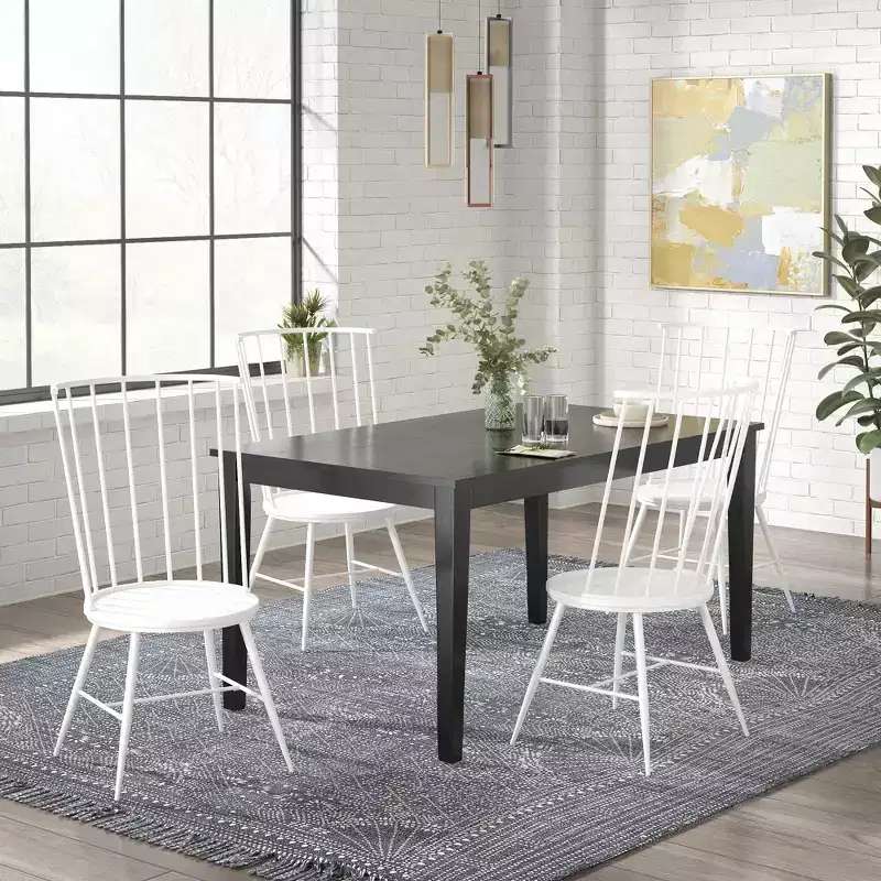 Salido Black Mixed Back Finish Dining Set - 5-Piece - iNSPIRE Q