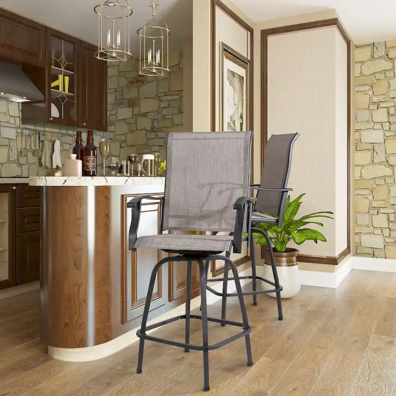 Futzca Patio Swivel Bar Bistro Set or Swivel Bar Stools