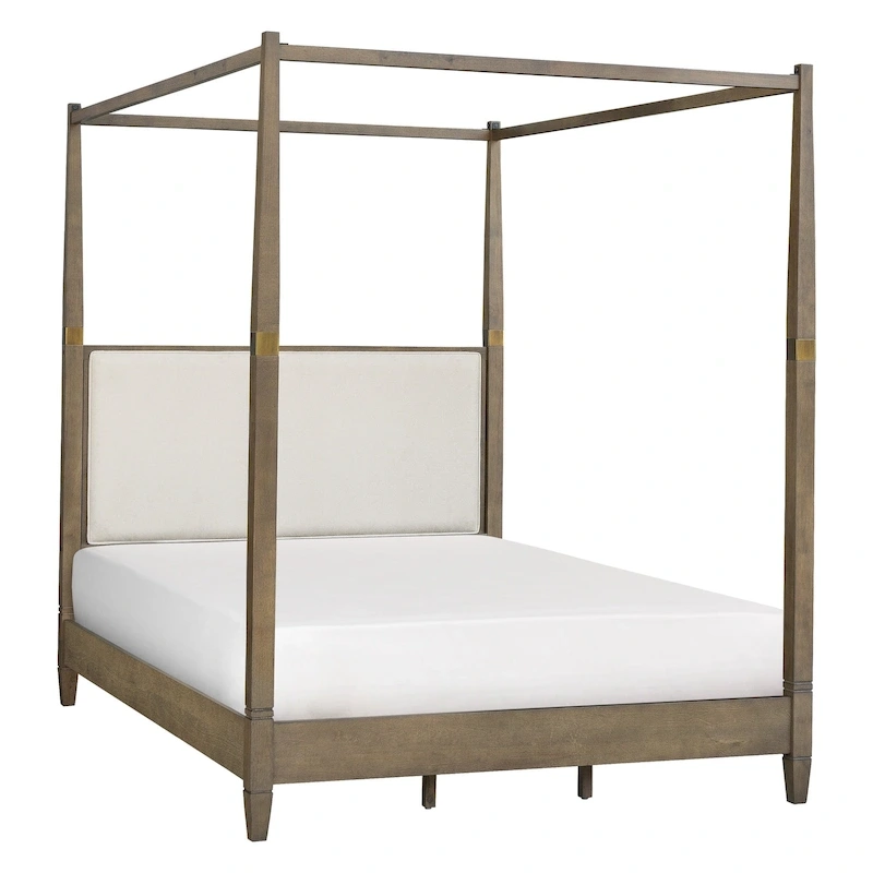 Madison Park Cheshire Brown Canopy Bed Queen