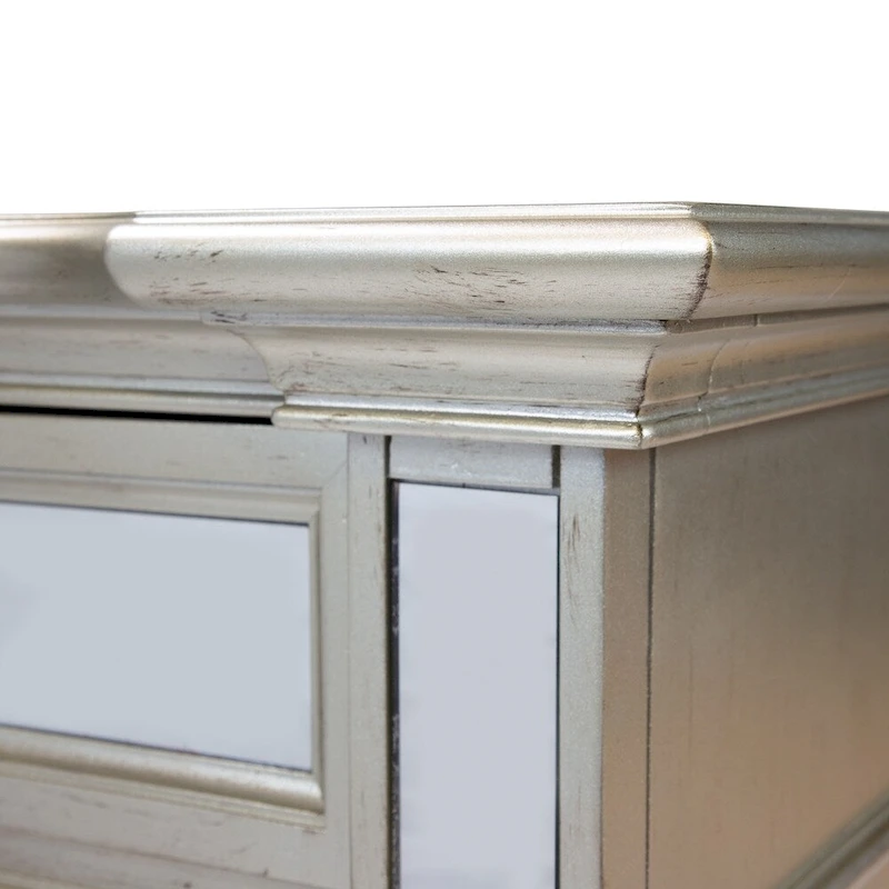 Eaen Glam Silver Wood 2-Drawer Nightstand by Furniture of America