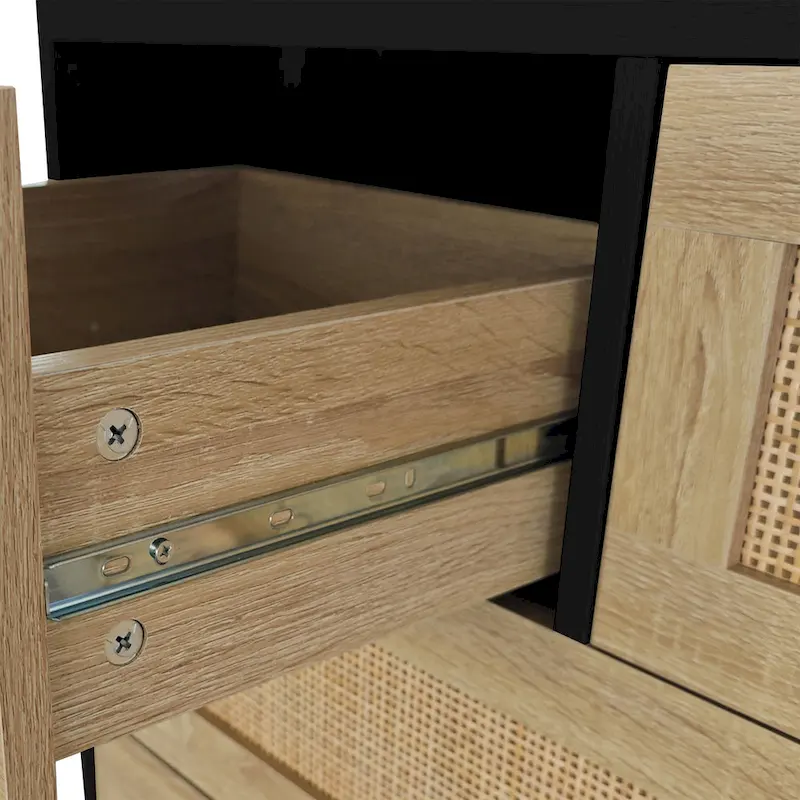 GEITIN 4 Drawers Rattan Cabinet